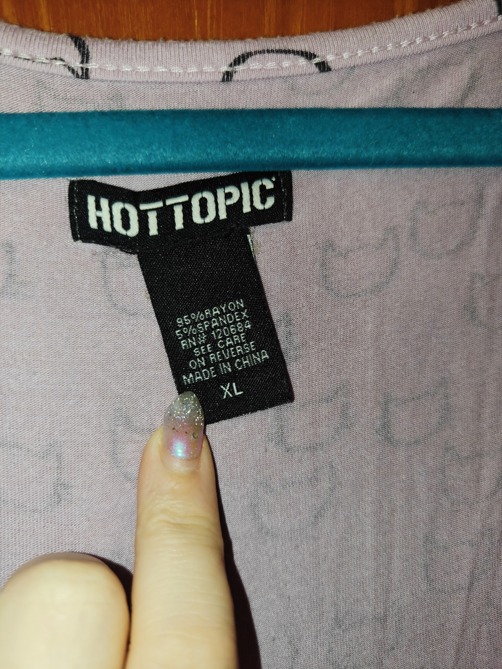 Hot Topic Lavender Cat-Print Scoop Neck Dress - Picture 3 of 5